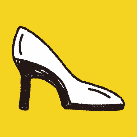 Doodle High-heeled shoesのイラスト素材