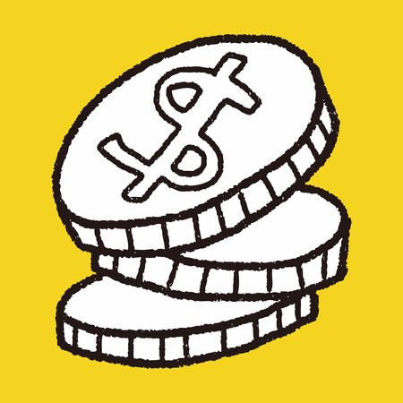 Doodle Coinのイラスト素材