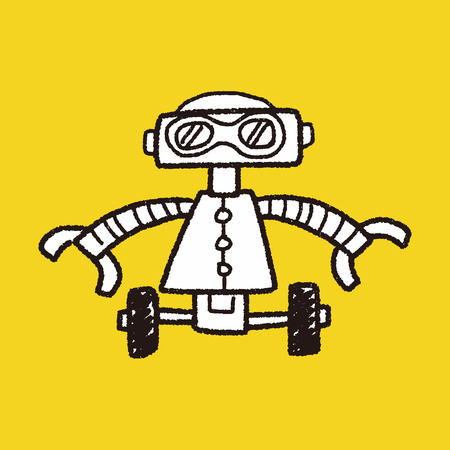 Doodle Robotのイラスト素材