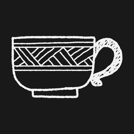 coffee cup doodleのイラスト素材