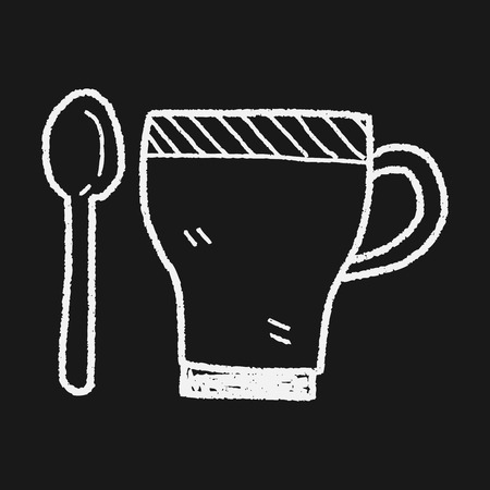coffee cup doodleのイラスト素材