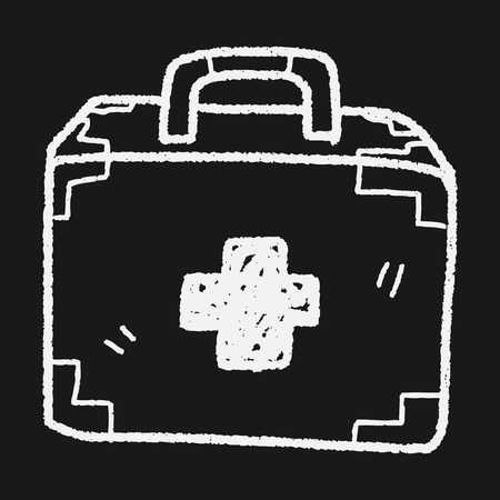 medical box doodle drawingのイラスト素材
