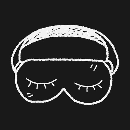 sleep mask doodleのイラスト素材