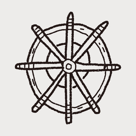 Rudder doodleのイラスト素材