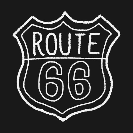 doodle road signのイラスト素材