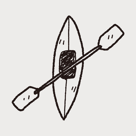 canoe doodleのイラスト素材