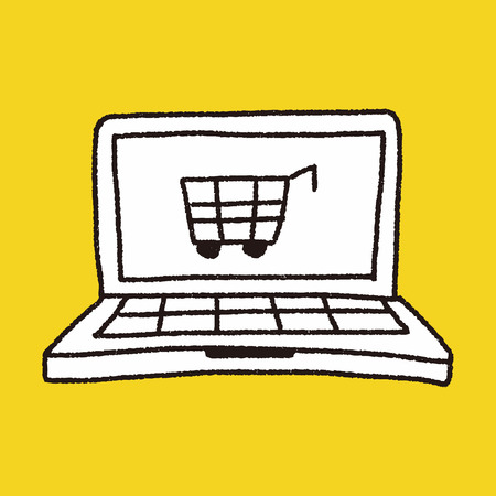 doodle online shoppingのイラスト素材