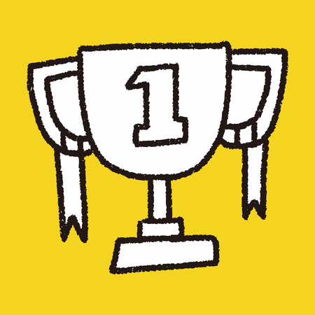 doodle champion cupのイラスト素材
