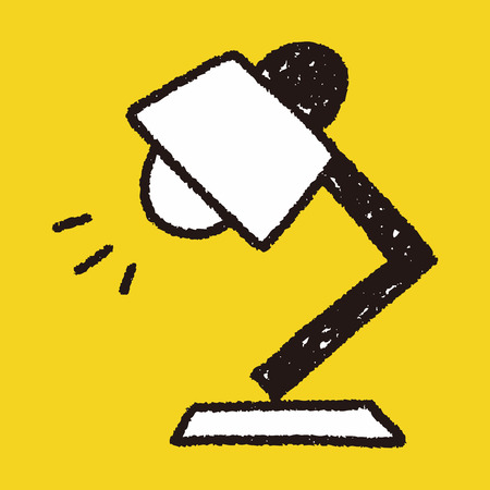 doodle lampのイラスト素材