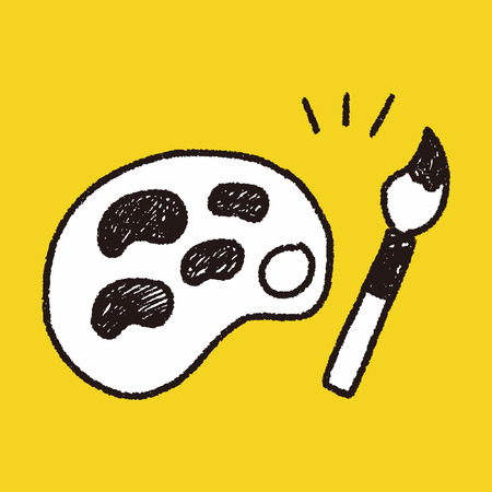 doodle palette brushのイラスト素材