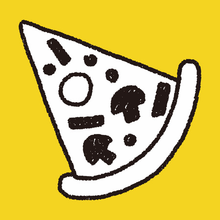 pizza doodle drawingのイラスト素材