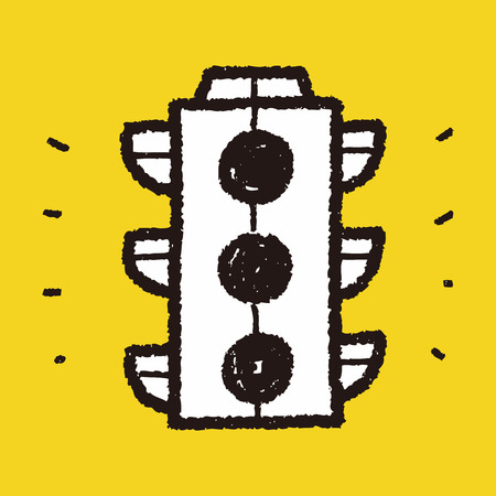doodle traffic lightsのイラスト素材