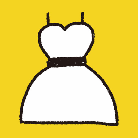 dress doodle drawingのイラスト素材