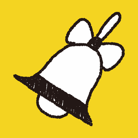 Christmas bell doodle drawingのイラスト素材