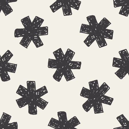 medical doodle seamless pattern backgroundのイラスト素材