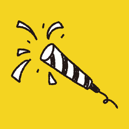 doodle Colored ribbonのイラスト素材