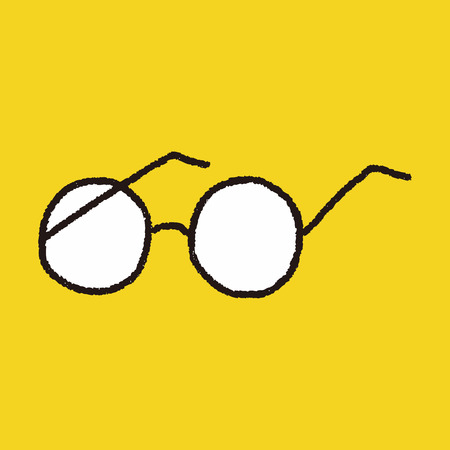doodle glassesのイラスト素材