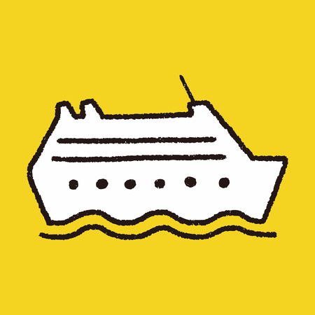 doodle shipのイラスト素材