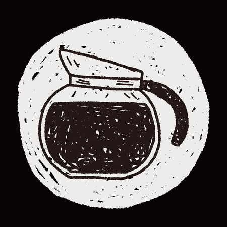 coffee doodle drawingのイラスト素材