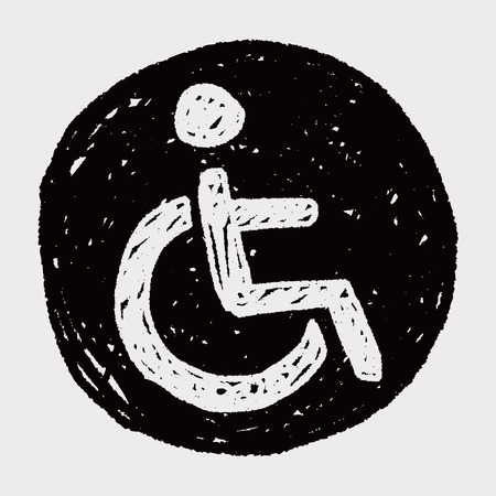 chair wheel doodleのイラスト素材