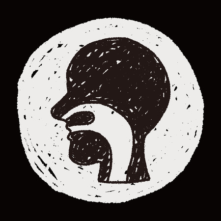 esophagus doodleのイラスト素材