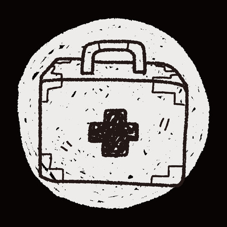 medical box doodle drawingのイラスト素材