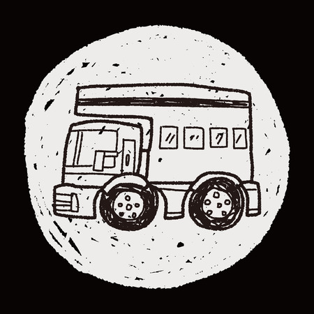 doodle travel carのイラスト素材