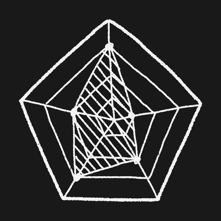 infographic chart doodle drawingのイラスト素材