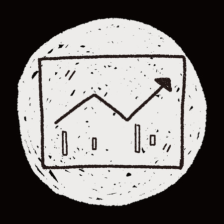 doodle whiteboard chartのイラスト素材
