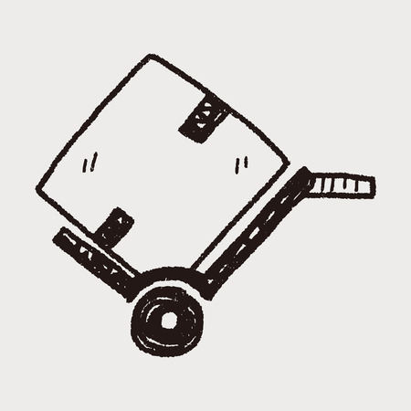 shipping doodleのイラスト素材