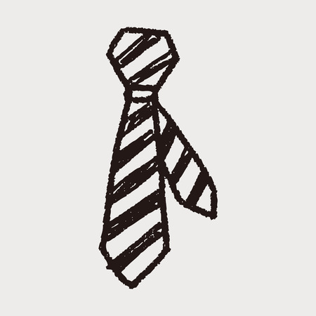 tie doodleのイラスト素材