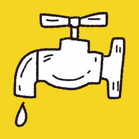 Environmental protection concept, Conserve water, protect the environment doodleのイラスト素材