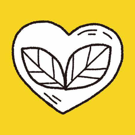 Environmental protection concept; Protect our forests and ecological plant; doodleのイラスト素材