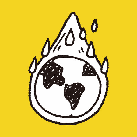 Environmental protection concept; Protect our environment, protect our planet; doodleのイラスト素材