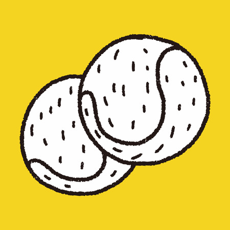 tennis doodleのイラスト素材