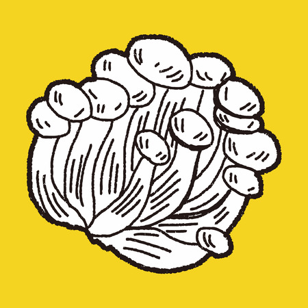Mushroom doodleのイラスト素材