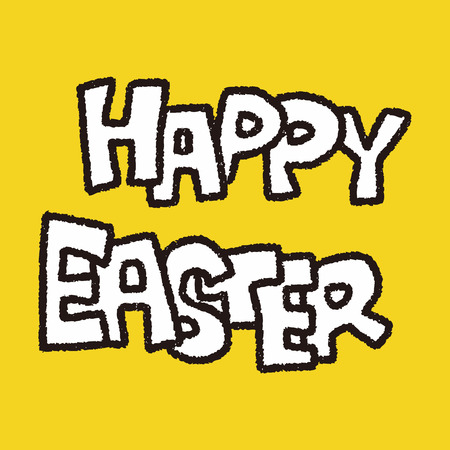 Easter decoration doodleのイラスト素材