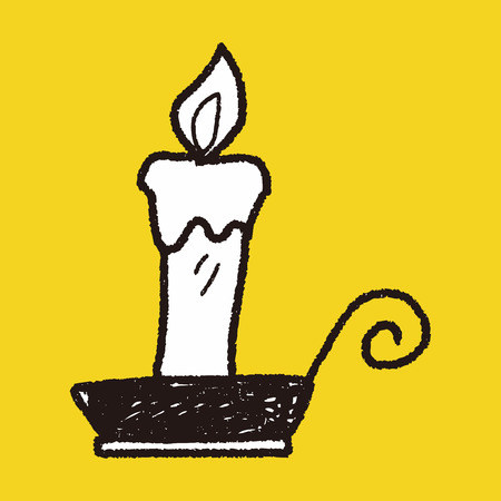 candle doodleのイラスト素材