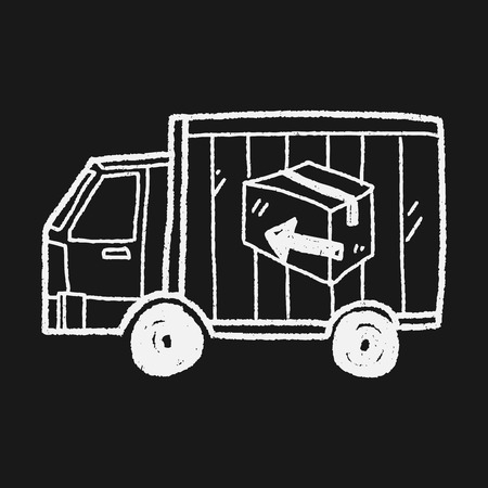 shipping doodleのイラスト素材