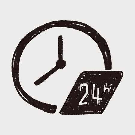 time doodleのイラスト素材