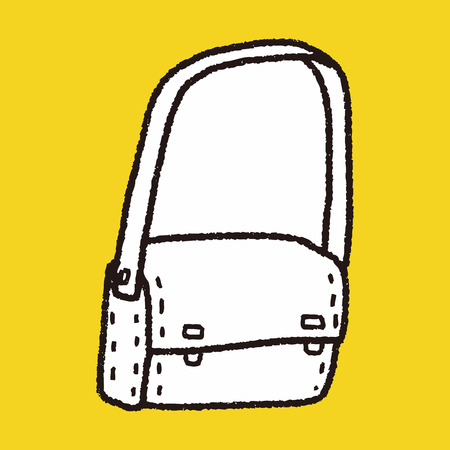 school bag doodleのイラスト素材