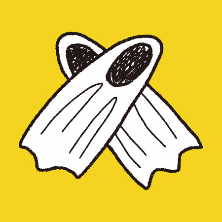 flippers doodleのイラスト素材