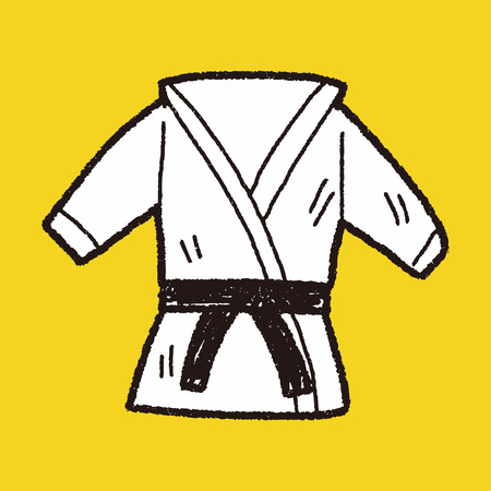 karate doodleのイラスト素材