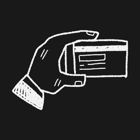 doodle credit cardのイラスト素材
