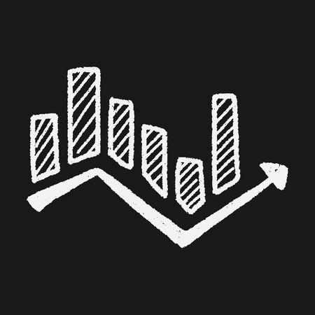 chart infograp;hic doodle drawingのイラスト素材