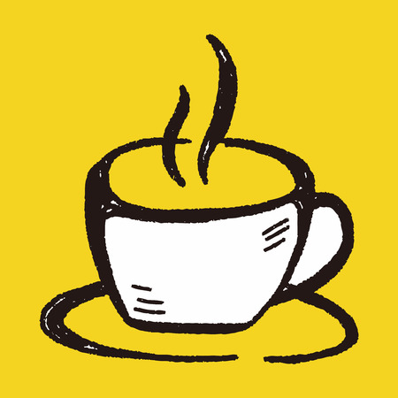 coffee cup doodleのイラスト素材