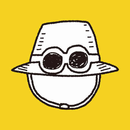 hat doodleのイラスト素材
