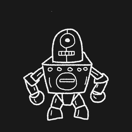 robot doodleのイラスト素材