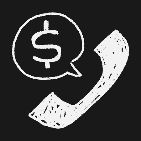 phone sale doodleのイラスト素材