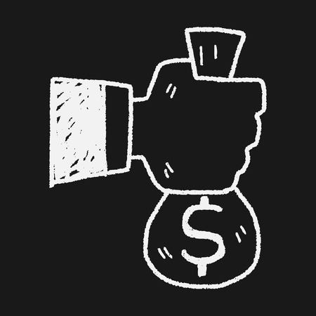 doodle moneyのイラスト素材